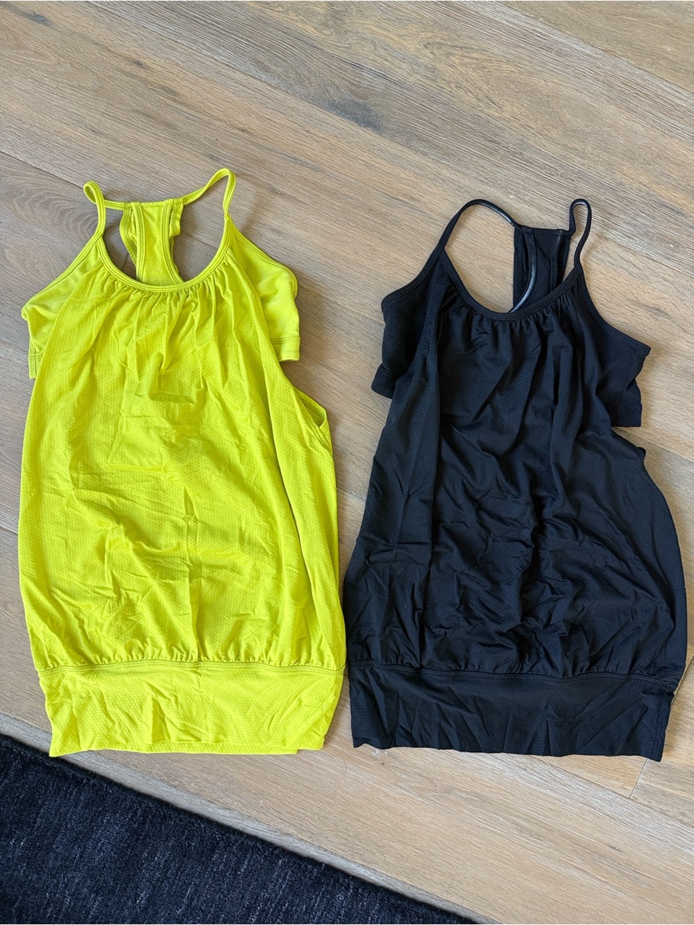 Lululemon No Limits Neon Yellow and Black Racerback Bra Tops Bundle in 4